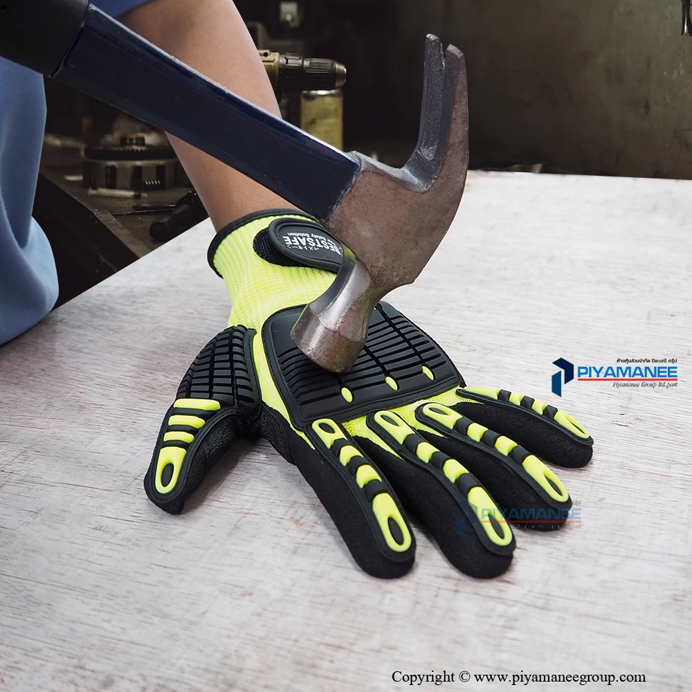 BS-RESCUE CUT & IMPACT RESISTANT GLOVE [DY1350AC-HYBLK] ถุงมือผ้าสำหรับงานทนแรงกระแทก Size : L