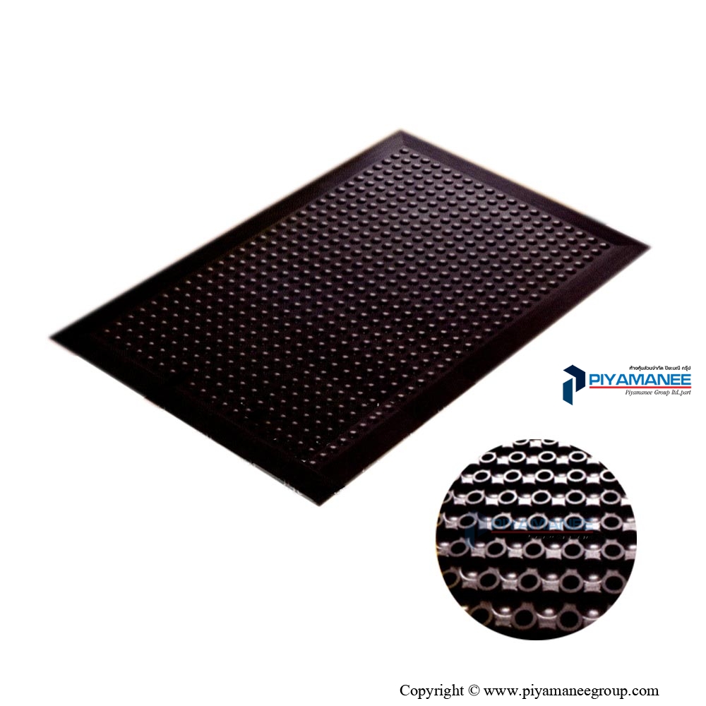 แผ่นยางป้องกันไฟฟ้าสถิต และลดความเมื่อยล้า ESD Anti-Fatigue Floor mat  Size 90 cm x 120 cm. x 1.2 cm สีดำ (76751-ESD-T)