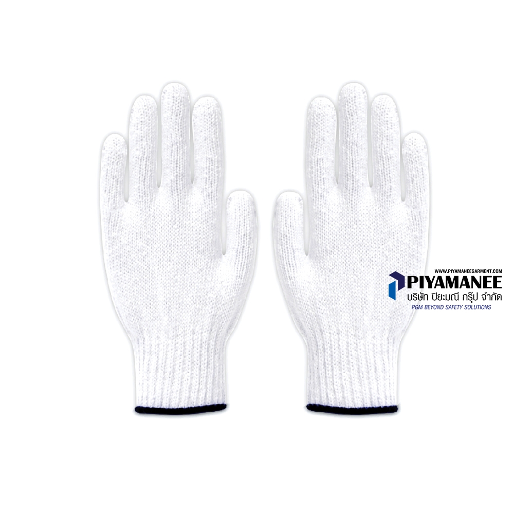 BESTSAFE - COTTON # 950 #E EXTRA THICK [PLATINUM] ยาวพิเศษ 9.5 นิ้ว ถุงมือผ้าทอ